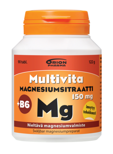 MULTIVITA MAGNESIUMSITRAATTI+B6 150MG