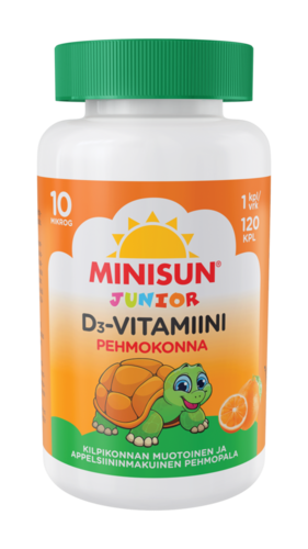 Minisun D-vitamiini Pehmokonna Appelsiini jr.10 mikrog