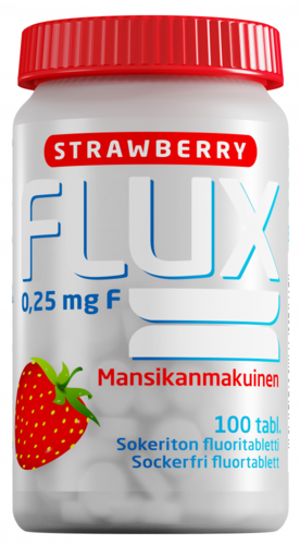 Flux Strawberry fluoritabletti 250 mikrog