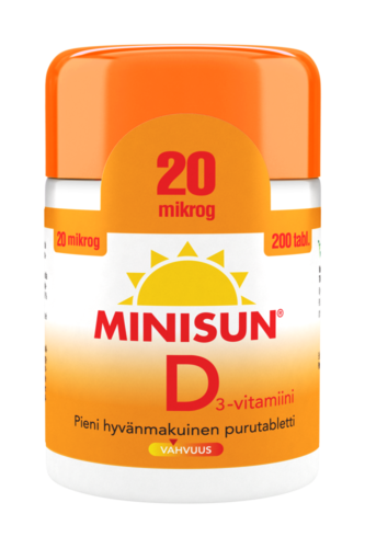 MINISUN D-VITAMIINI 20 MIKROG