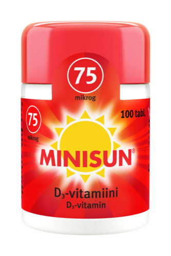 Minisun D-vitamiini 75 mikrog