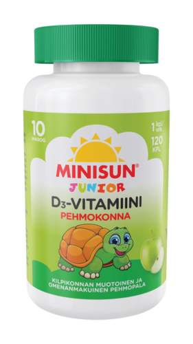 Minisun D-vitamiini Pehmokonna Omena jr.10 mikrog